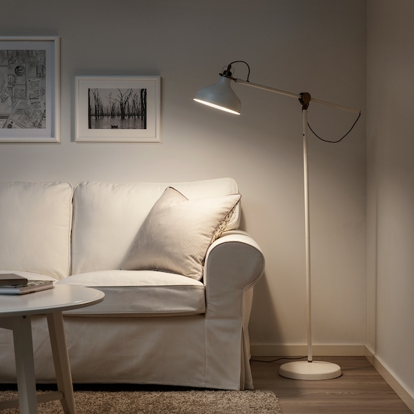 IKEA RANARP floor/reading lamp with LED bulb Off White, Ikea Ireland | 8207ALVUB