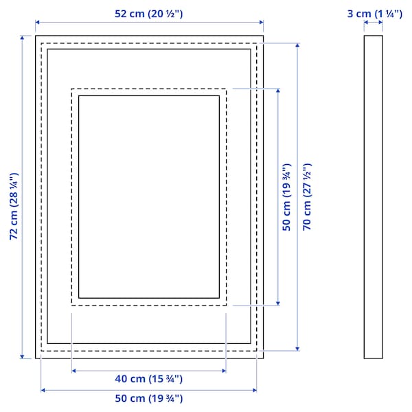 IKEA RÖDALM frame, 19 ¾x27 ½ in Black, Ikea Ireland | 7305JXVAC