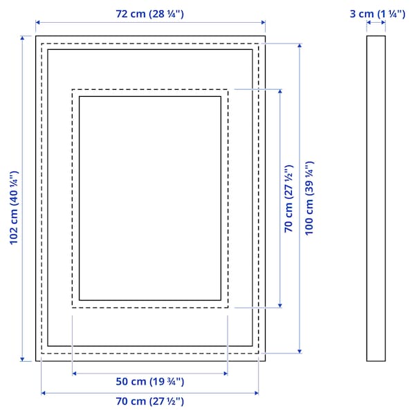 IKEA RÖDALM frame, 27 ½x39 ¼ in Birch Effect, Ikea Ireland | 1756NOLIR