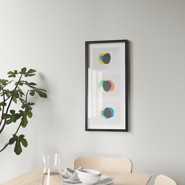 IKEA RÖDALM frame for 3 pictures, 30x13 ¾ in Black, Ikea Ireland | 3018QOAZD