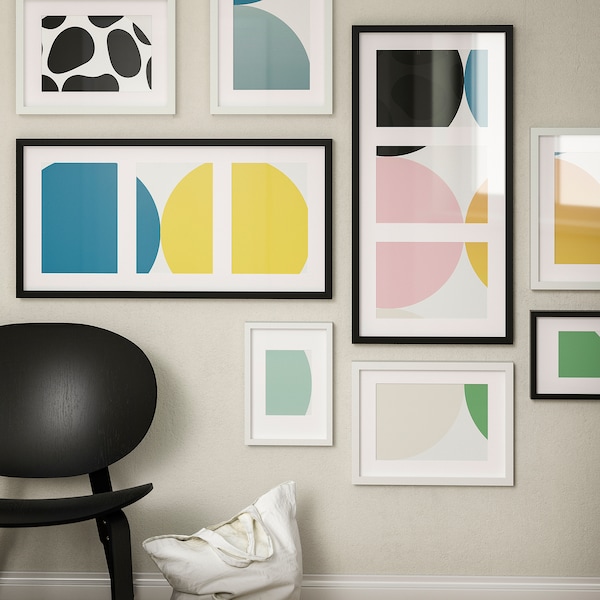 IKEA RÖDALM frame for 3 pictures, 30x13 ¾ in Black, Ikea Ireland | 3018QOAZD
