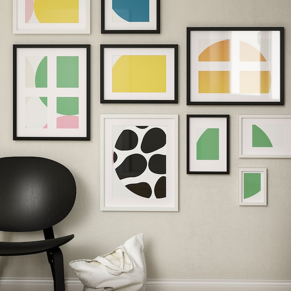 IKEA RÖDALM frame for 4 pictures, 15 ¾x19 ¾ in Black, Ikea Ireland | 4186ZRPQO