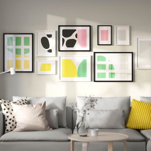 IKEA RÖDALM frame for 9 pictures, black, 18x24 in, Ikea Ireland | 0698IALTY