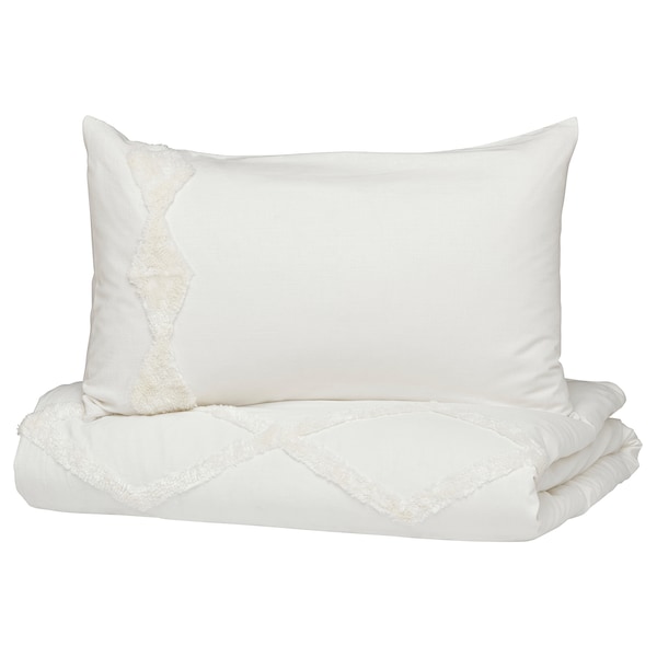 IKEA RÖDVIDE duvet cover and pillowcase(s), Twin White, Ikea Ireland | 2185CXZNH