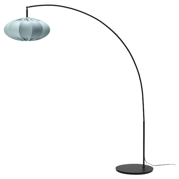 IKEA REGNSKUR / SKAFTET floor lamp, arched, turquoise/black, Ikea Ireland | 3257OYNFR