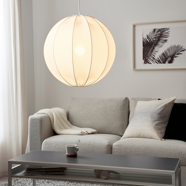 IKEA REGNSKUR pendant lamp shade, 20 in Round White, Ikea Ireland | 7256JXHRE