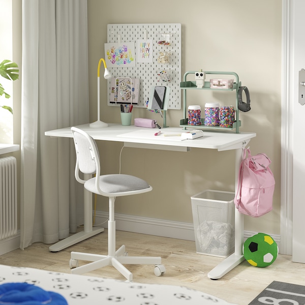 IKEA RELATERA desk combination, 46 1/8x23 5/8 in White / Light Gray / Green, Ikea Ireland | 4258CPZEF