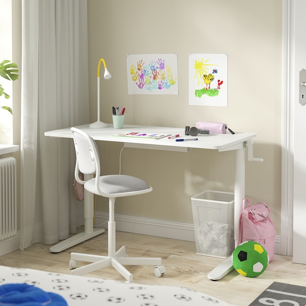 IKEA RELATERA desk sit/stand, white, 46 1/8x23 5/8 in, Ikea Ireland | 2594EJISA