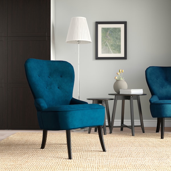 IKEA REMSTA armchair Djuparp Dark Green / Blue, Ikea Ireland | 7491MNCFZ