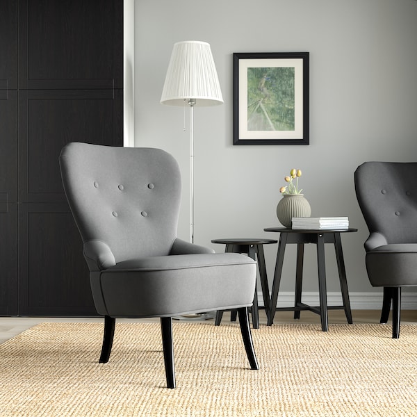 IKEA REMSTA armchair Hakebo Dark Gray, Ikea Ireland | 4970UAHDP