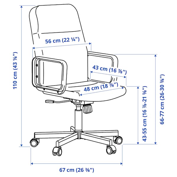 IKEA RENBERGET swivel chair, Bomstad black, Ikea Ireland | 3054HKZMI