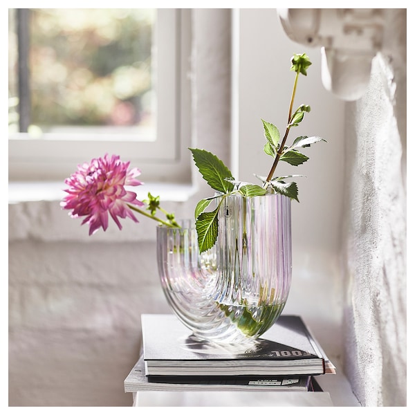 IKEA RÄFFELBJÖRK vase, mother-of-pearl color, 7 ¾ in, Ikea Ireland | 0687WNHJM
