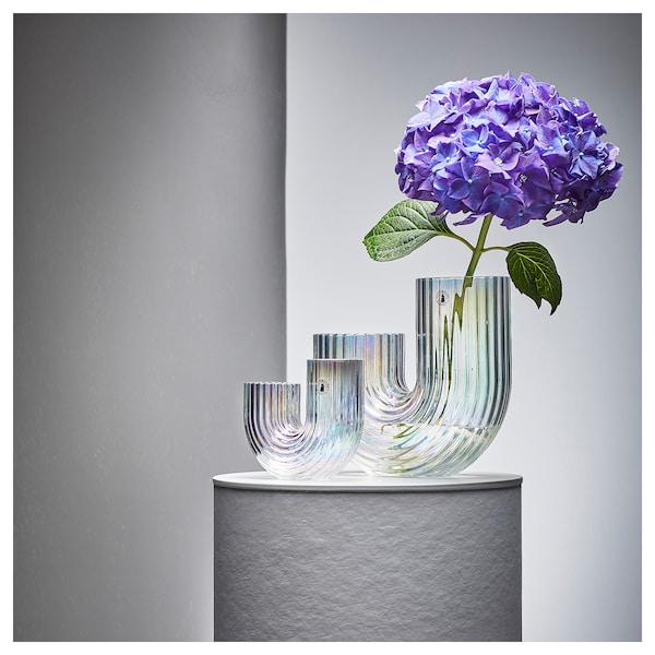 IKEA RÄFFELBJÖRK vase, mother-of-pearl color, 7 ¾ in, Ikea Ireland | 0687WNHJM