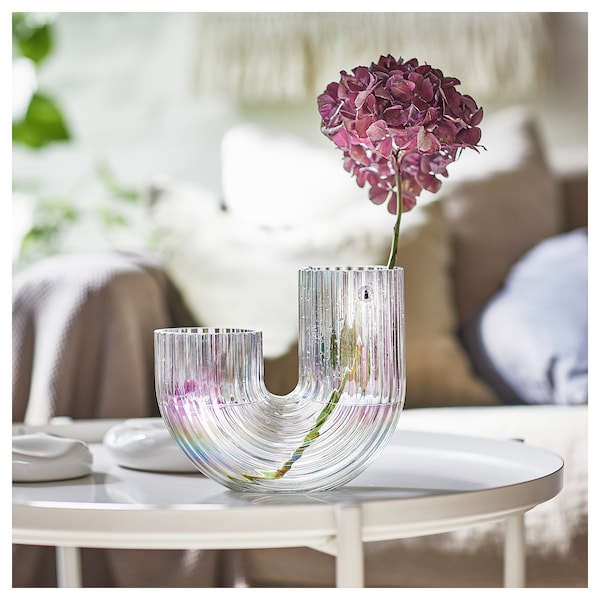 IKEA RÄFFELBJÖRK vase, mother-of-pearl color, 7 ¾ in, Ikea Ireland | 0687WNHJM