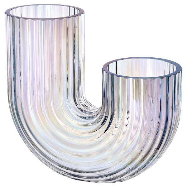 IKEA RÄFFELBJÖRK vase, mother-of-pearl color, 7 ¾ in, Ikea Ireland | 0687WNHJM