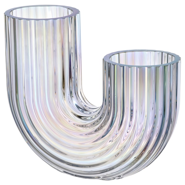 IKEA RÄFFELBJÖRK vase, mother-of-pearl color, 4 ¾ in, Ikea Ireland | 3825AGJEN