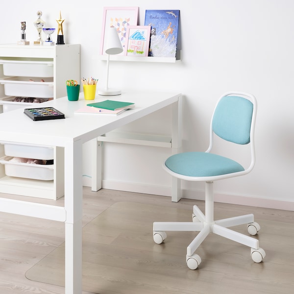 IKEA ÖRFJÄLL child's desk chair White / Vissle Blue / Green, Ikea Ireland | 5476VWRAS