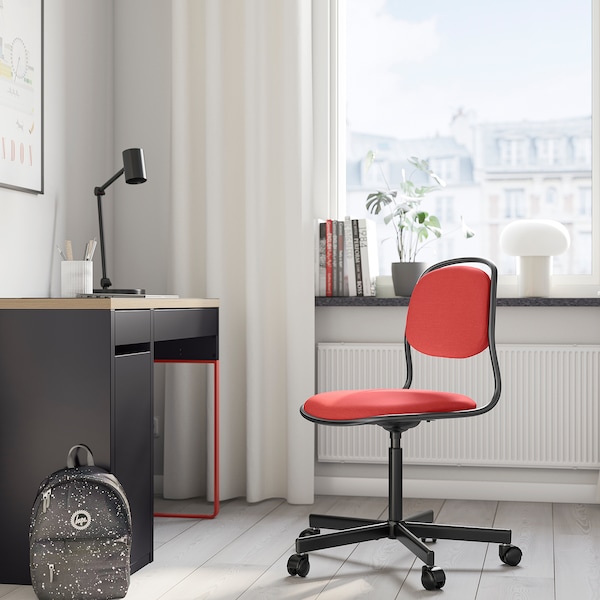IKEA ÖRFJÄLL swivel chair Black / Vissle Red, Ikea Ireland | 3869PJYGW