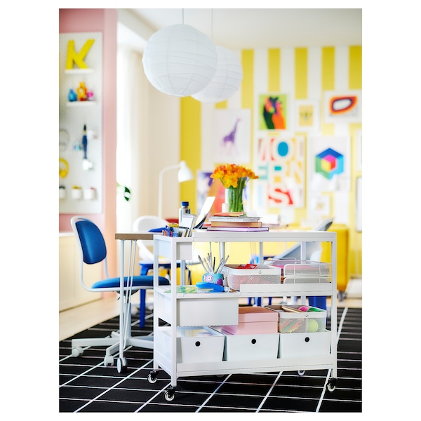 IKEA ÖRFJÄLL swivel chair White / Vissle Dark Blue, Ikea Ireland | 9235BGLKW