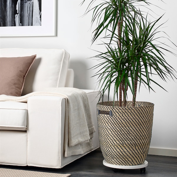 IKEA RÅGKORN plant pot, indoor/outdoor dark gray/beige, 12 ½ in, Ikea Ireland | 1264RYCDL