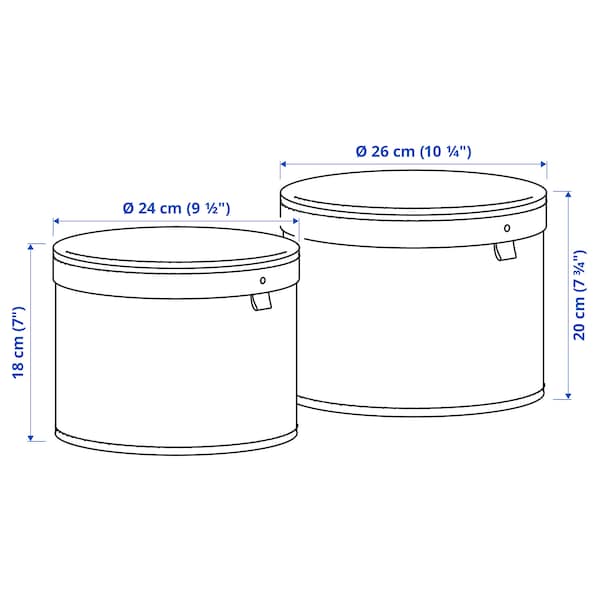 IKEA RÅGODLING storage box with lid, set of 2, natural/beige, Ikea Ireland | 4681WQCYP