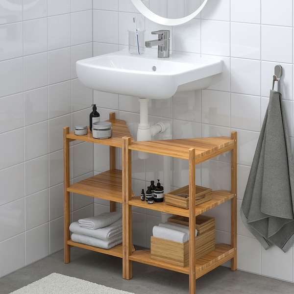 IKEA RÅGRUND / BJÖRKÅN sink shelf/corner shelf, bamboo, Ikea Ireland | 5168JCPTD