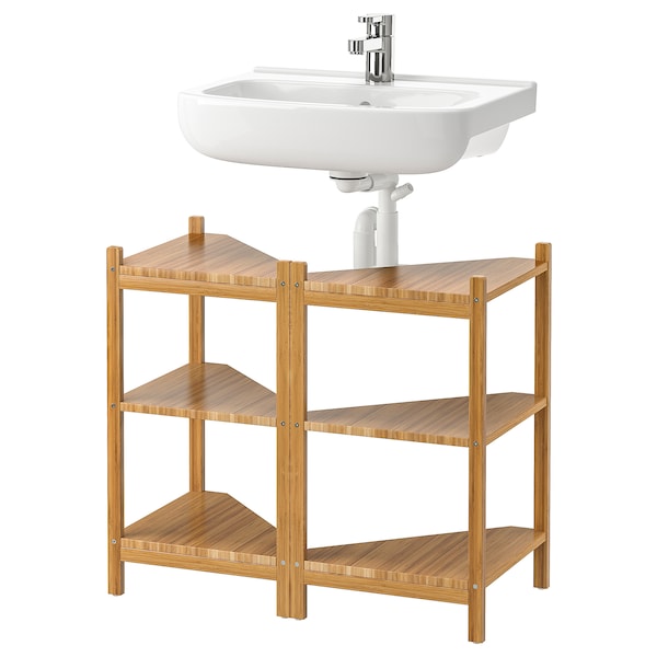 IKEA RÅGRUND / BJÖRKÅN sink shelf/corner shelf, bamboo, Ikea Ireland | 5168JCPTD