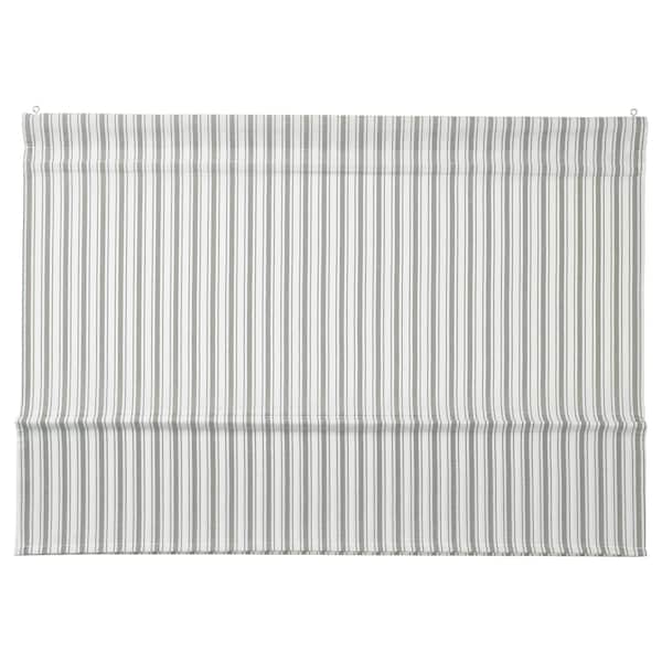 IKEA RINGBLOMMA Roman blind, 34x63 in White / Green / Stripe, Ikea Ireland | 2538NYHVI