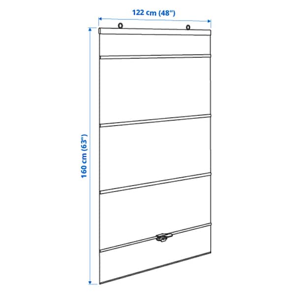 IKEA RINGBLOMMA Roman blind, 48x63 in White / Green / Stripe, Ikea Ireland | 7549VWXSP