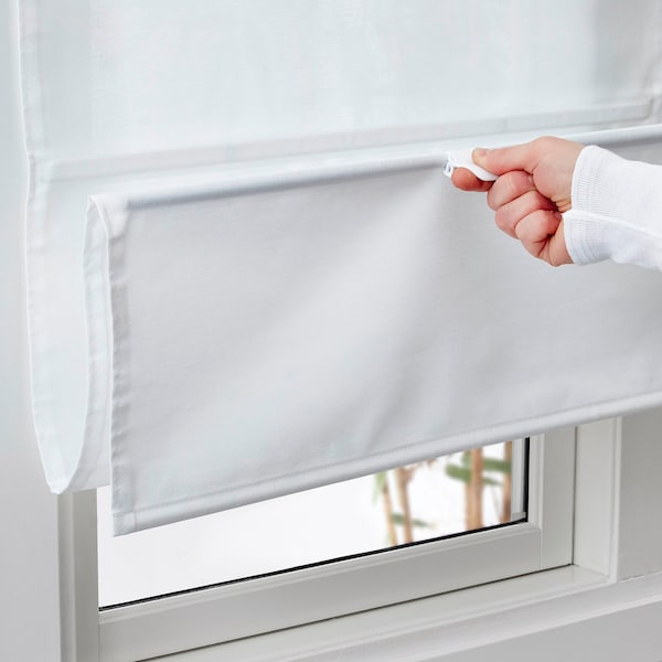 IKEA RINGBLOMMA Roman blind, white, 36x63 in, Ikea Ireland | 0637OSNTL