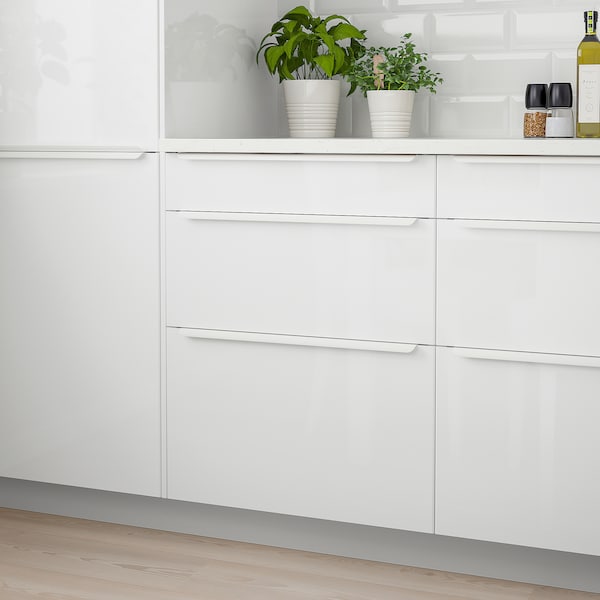 IKEA RINGHULT drawer front, high gloss white, 36x5 in, Ikea Ireland | 8130XBDKH