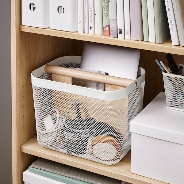 IKEA RISATORP basket with compartments, white, 13x9 ½x9 in, Ikea Ireland | 1735NPECV