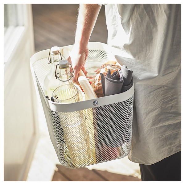 IKEA RISATORP basket with compartments, white, 13x9 ½x9 in, Ikea Ireland | 1735NPECV