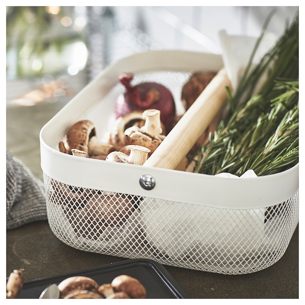 IKEA RISATORP basket with compartments, white, 13x9 ½x4 ¼ in, Ikea Ireland | 4361AYGQU