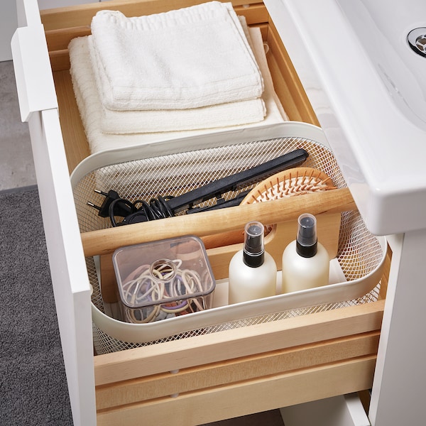 IKEA RISATORP basket with compartments, white, 13x9 ½x4 ¼ in, Ikea Ireland | 4361AYGQU