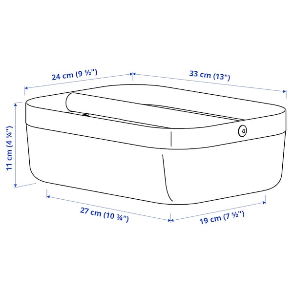 IKEA RISATORP basket with compartments, white, 13x9 ½x4 ¼ in, Ikea Ireland | 4361AYGQU
