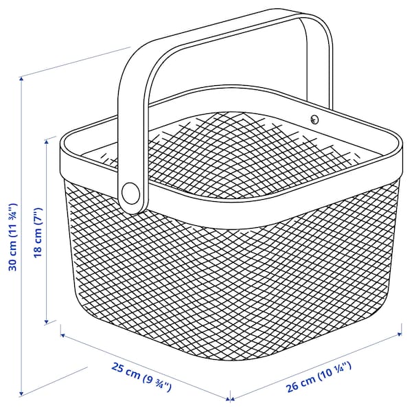IKEA RISATORP wire basket, 9 ¾x10 ¼x7 in Light Yellow, Ikea Ireland | 8953SCJNA