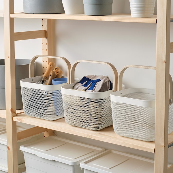 IKEA RISATORP wire basket, 9 ¾x10 ¼x7 in White, Ikea Ireland | 3590ASECW