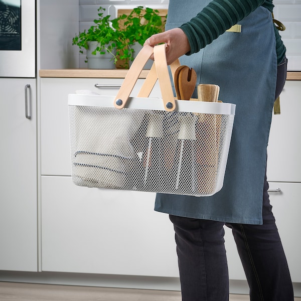 IKEA RISATORP wire basket, white, 10 ¾x16 ½x9 in, Ikea Ireland | 3125GZFEL