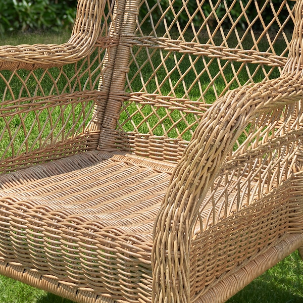 IKEA RISHOLMEN wing chair, in/outdoor, brown, Ikea Ireland | 6327VFWIO