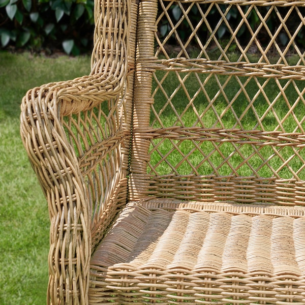 IKEA RISHOLMEN wing chair, in/outdoor, brown, Ikea Ireland | 6327VFWIO