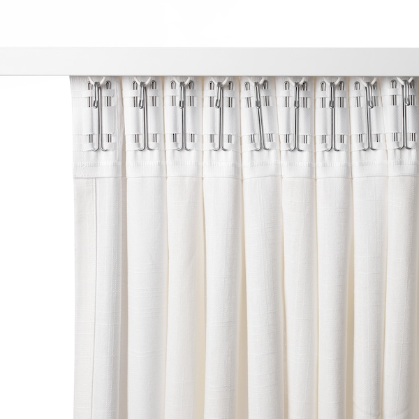 IKEA RITVA curtains with tie-backs, 1 pair, white, 57x118 in, Ikea Ireland | 7539TIUJC