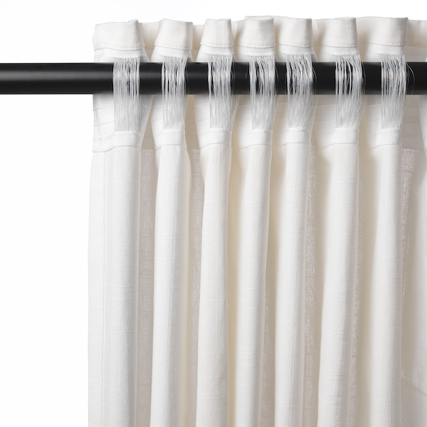 IKEA RITVA curtains with tie-backs, 1 pair, white, 57x118 in, Ikea Ireland | 7539TIUJC