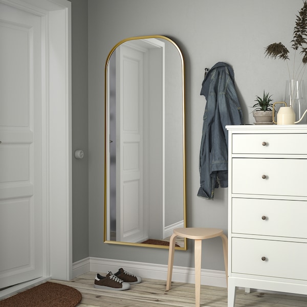 IKEA RÅMEBO mirror, gold, 29 1/2x66 1/8 in, Ikea Ireland | 4783AFEJS