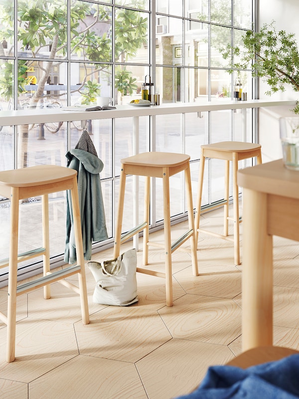 IKEA RÖNNINGE bar stool, birch, 29 1/2 in, Ikea Ireland | 5014MLKOY