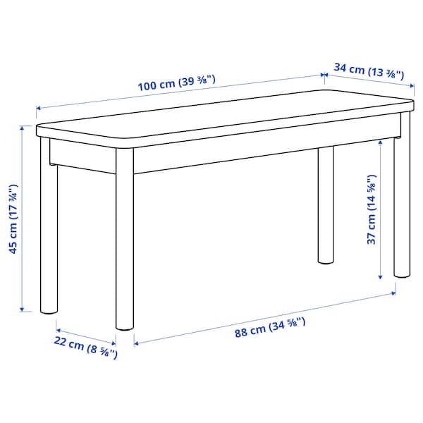 IKEA RÖNNINGE bench, birch, 39 3/8 in, Ikea Ireland | 7106VPCAY