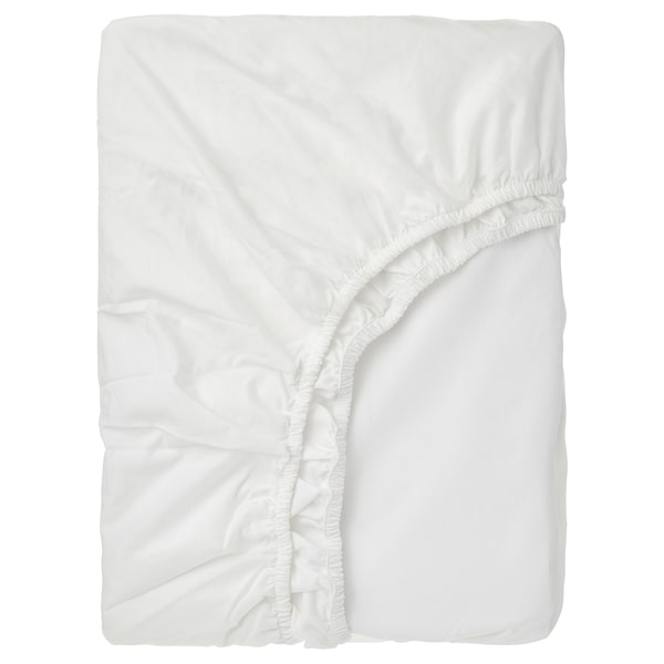 IKEA RÖNNVECKMAL fitted sheet, King White, Ikea Ireland | 7915RTZNG