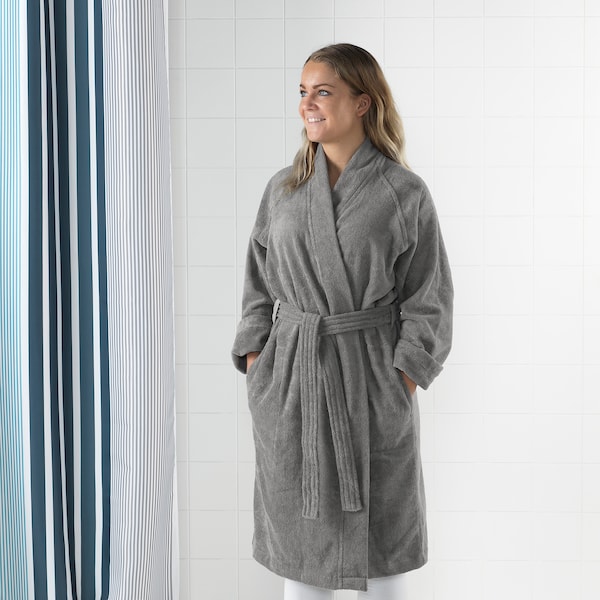 IKEA ROCKÅN bathrobe, L/XL Gray, Ikea Ireland | 8651MICAH