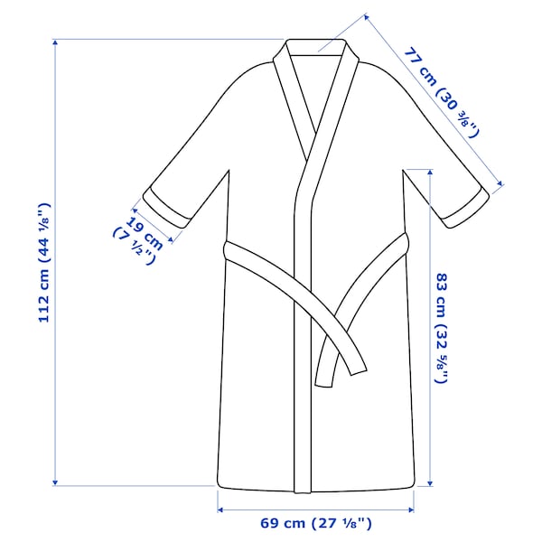 IKEA ROCKÅN bathrobe, L/XL White, Ikea Ireland | 6042VRTAG