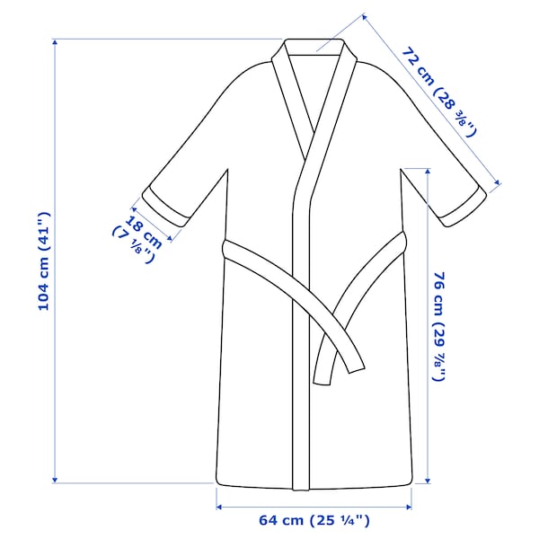 IKEA ROCKÅN bathrobe, S/M Gray, Ikea Ireland | 3752RNALX